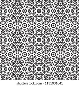 Pattern tile with mandala art. Oriental vector background. Perfect for printing on fabric or paper. 