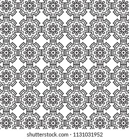 Pattern tile with mandala art. Oriental vector background. Perfect for printing on fabric or paper. 