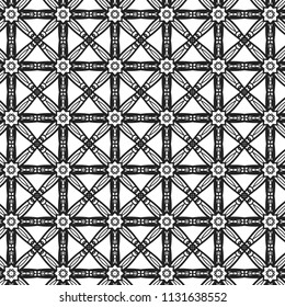 Pattern tile with mandala art. Oriental vector background. Ethnic textile. Perfect for printing on fabric or paper. 