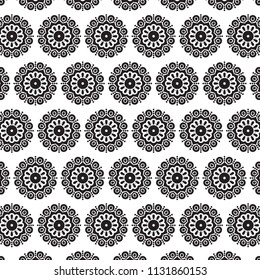 Pattern tile with mandala art. Oriental vector background. Ethnic textile. Perfect for printing on fabric or paper. 
