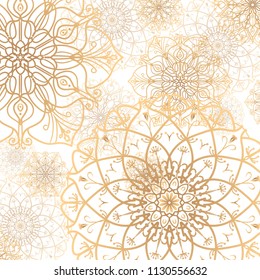 Pattern tile with mandalas. Vintage decorative elements. Hand drawn background. Islam, Arabic, Indian, ottoman motifs. Perfect for invitation card or wallpaper. Good for printing on paper.