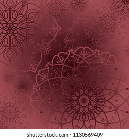 Pattern tile with mandalas. Vintage decorative elements. Hand drawn background. Islam, Arabic, Indian, ottoman motifs. Perfect for invitation card or wallpaper. Good for printing on paper.