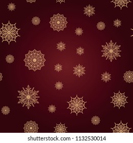 Pattern tile with mandalas. Vintage decorative elements. Hand drawn background. Islam, Arabic, Indian, ottoman motifs. Perfect for invitation card or wallpaper. Good for printing on paper, fabric.
