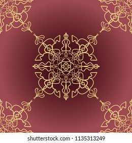 Pattern tile with mandalas. Vintage decorative elements. Hand drawn background. Islam, Arabic, Indian, ottoman motifs. Perfect for invitation card or wallpaper. Good for printing on paper.