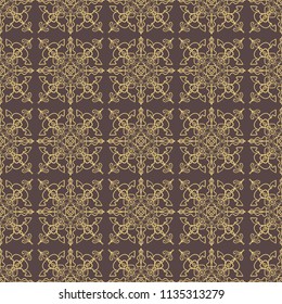 Pattern tile with mandalas. Vintage decorative elements. Hand drawn background. Islam, Arabic, Indian, ottoman motifs. Perfect for invitation card or wallpaper. Good for printing on paper.
