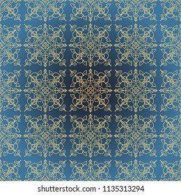 Pattern tile with mandalas. Vintage decorative elements. Hand drawn background. Islam, Arabic, Indian, ottoman motifs. Perfect for invitation card or wallpaper. Good for printing on paper.