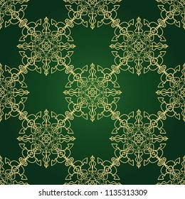 Pattern tile with mandalas. Vintage decorative elements. Hand drawn background. Islam, Arabic, Indian, ottoman motifs. Perfect for invitation card or wallpaper. Good for printing on paper.