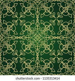 Pattern tile with mandalas. Vintage decorative elements. Hand drawn background. Islam, Arabic, Indian, ottoman motifs. Perfect for invitation card or wallpaper. Good for printing on paper.