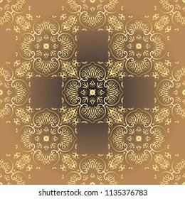 Pattern tile with mandalas. Vintage decorative elements. Hand drawn background. Islam, Arabic, Indian, ottoman motifs. Perfect for invitation card or wallpaper. Good for printing on paper.
