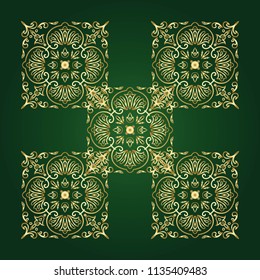 Pattern tile with mandalas. Vintage decorative elements. Hand drawn background. Islam, Arabic, Indian, ottoman motifs. Perfect for invitation card or wallpaper. Good for printing on paper.