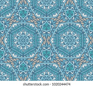 pattern for tiles and fabric. Abstract geometric vintage seamless pattern ornamental.