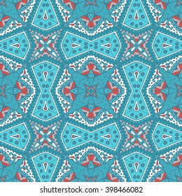 pattern for tiles and fabric. Abstract geometric  vintage seamless pattern ornamental. 
