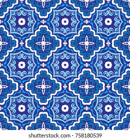 pattern for tiles and fabric. Abstract geometric vintage seamless pattern ornamental.