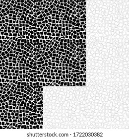 Pattern of tiles and mosaics that also could be used as snake skin if outlined