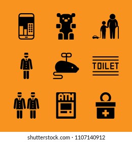 pattern, togetherness, sign and care icon set. Vector illustration for web and design.