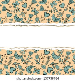Pattern torn paper
