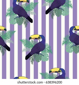 pattern Toucan - vector illustration