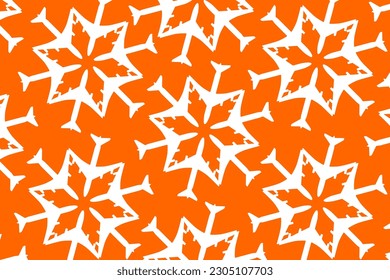 Pattern of tourism and travel. Set of passenger planes on a pastel orange background
