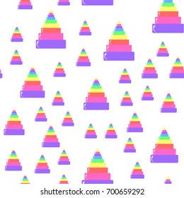 pattern of the toy pyramid. Seamless bright children's paper for packing?