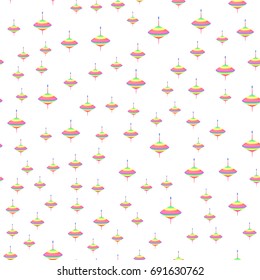 pattern of toys whirligig. Seamless bright children's paper for packing.