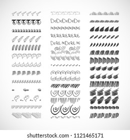 pattern tracery line designs collection,stock vector elements