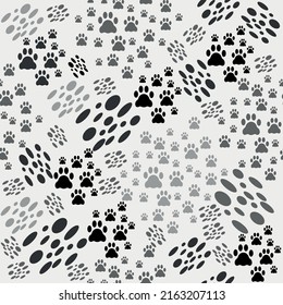 pattern with traces from the paws of an animal. seamless pattern with animal paw prints.