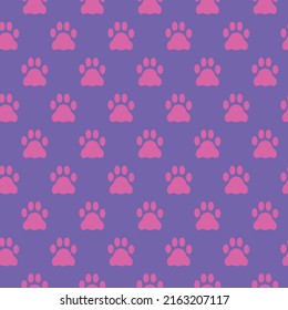 pattern with traces from the paws of an animal. seamless pattern with animal paw prints.