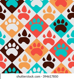 Pattern with traces pets