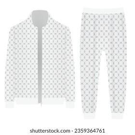 Pattern tracksuit. top and bottom. vector