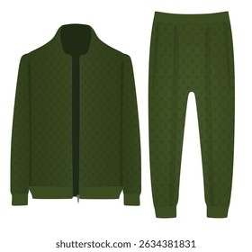 Pattern tracksuit. top and bottom. vector