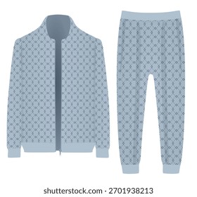 Fato de treino padrão. superior e inferior. vetor	