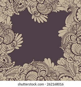 Pattern with traditional indian ornamental design. Floral background with indian ornament. Seamless pattern for your design wallpapers, pattern fills, web page backgrounds, surface textures.