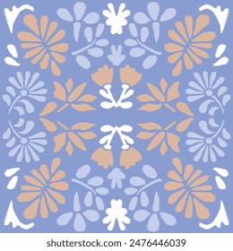 pattern is traditional local fabric design featuring floral and foliage motifs in continuous ikat patterns.  the background is beautifully shaded in tones of blue, suitable for fashion. blue color.