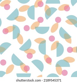 Pattern of transparent shapes in orange, fuchsia and green on white background - Powered by Shutterstock - Get 15% off with code: PIKWIZARD15