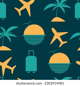 Pattern travel. Collage contemporary print. Fashionable template for design.