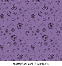 Pattern with treats for Halloween.