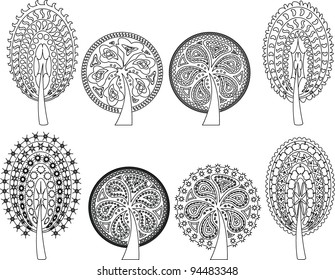 Pattern tree outline set