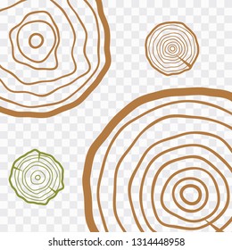 Pattern with tree rings. Circle tree background