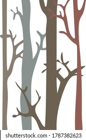 pattern tree silhouettes plant background 