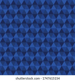 pattern triangle blue. Dark blue polygonal illustration, which consist of triangles 