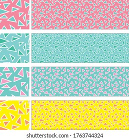 Pattern with triangles in different colors