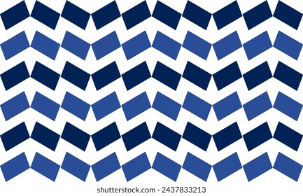 
pattern with triangles, seamless two tone blue block zigzag line on white pattern, horizontal Zig zag chevron blue on white tile repeat seamless pattern replete image design for fabric printing