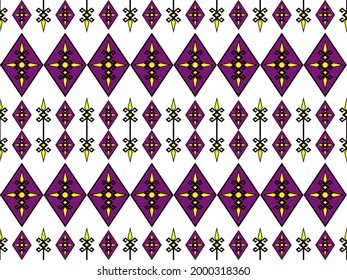 los motivos étnicos tribales se caracterizan por un fondo geométrico y transparente. Hermosos motivos tribales nativos, tela de tela de ropa de diseño étnico tradicional. impresión de tela de símbolos.
