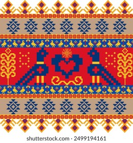 pattern Tribal Navajo and Native american tribal Southwest Aztec ornament for textile