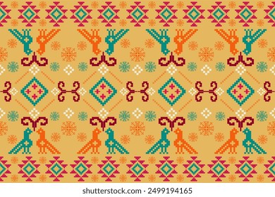 Patrón tribal Navajo y adorno tribal nativo americano del suroeste azteca para textiles