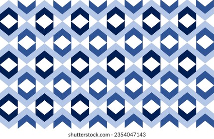patrón con triple tong de rayas azules y blancas patrón de diamante sin fisuras diseño de estilo repetido para impresión de tela o papel tapiz abstracto
