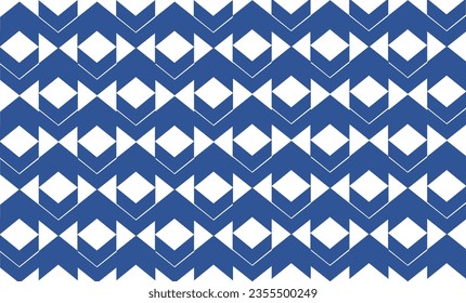 pattern with triple tong blue and white stripes diamond pattern seamless repeat style design for fabric printing or abstract wallpaper

