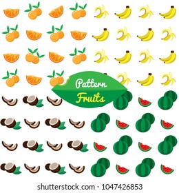 Pattern with tropical fruits