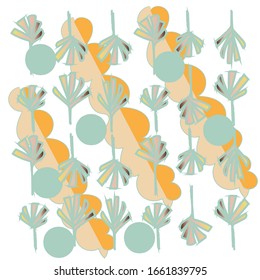 Pattern with tropical leaf palm Vector illustration.