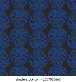 Pattern tropical leaves 